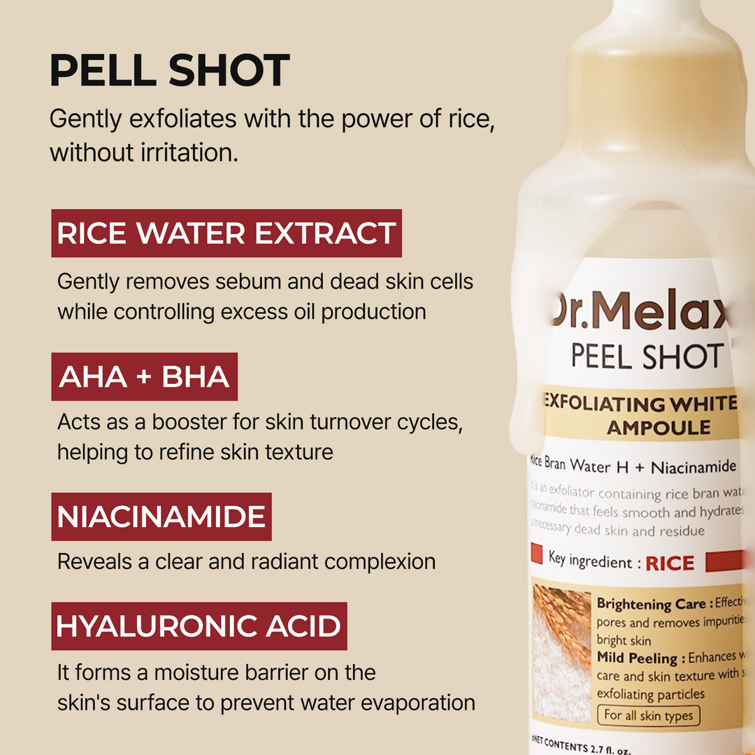 Dr.Melaxin - Peel Shot Exfoliant White Rice Ampoule