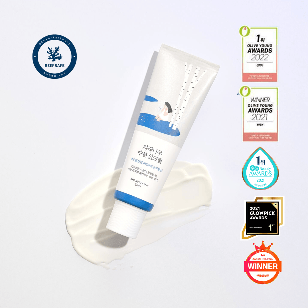 Birch juice moisturizing sunscreen Round Lab