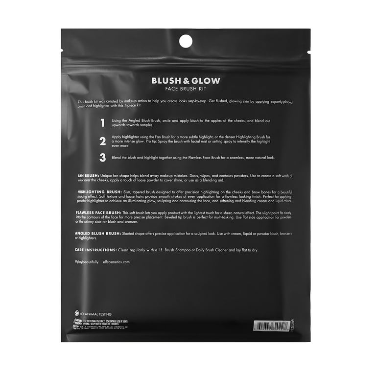Elf blush & glow face brush kit