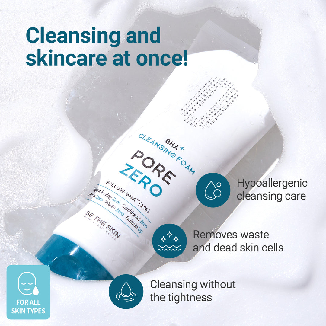 Be The Skin- BHA+ Cleansing Foam Pore Zero Willow-BHA 1%