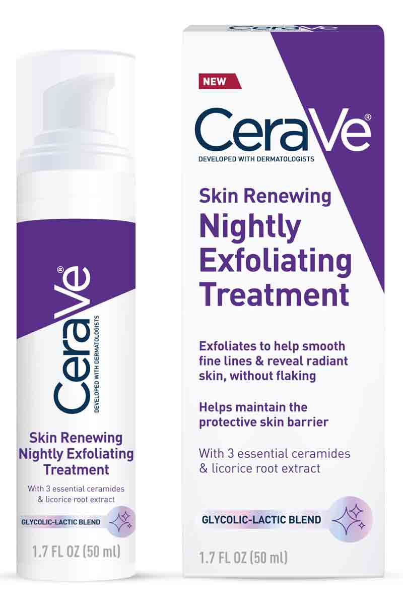 Tratamiento exfoliante nocturno renovador de la piel cerave