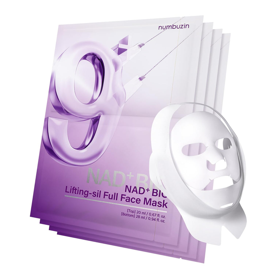 Numbuzin (4 EA) Mascarilla facial reafirmante de cobertura completa NAD Bio No.9 (+GWP)