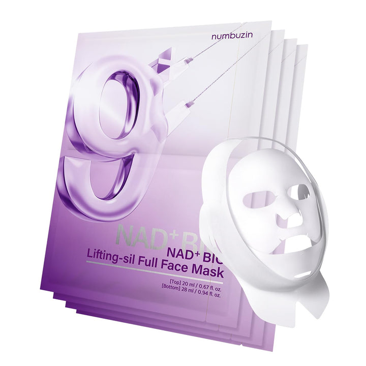 Numbuzin (4 EA) Mascarilla facial reafirmante de cobertura completa NAD Bio No.9 (+GWP)