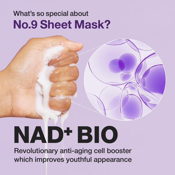 Numbuzin (4 EA) Mascarilla facial reafirmante de cobertura completa NAD Bio No.9 (+GWP)