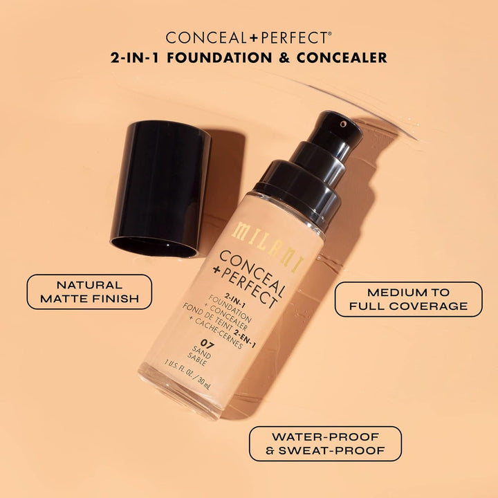 Milani conceal +perfect 2 en 1 foundation+ concealer