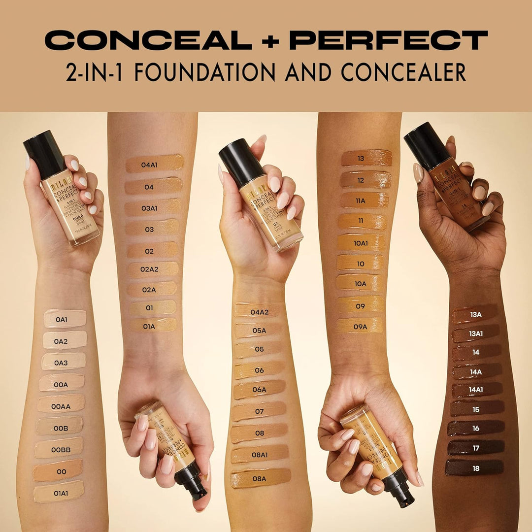 Milani conceal +perfect 2 en 1 foundation+ concealer
