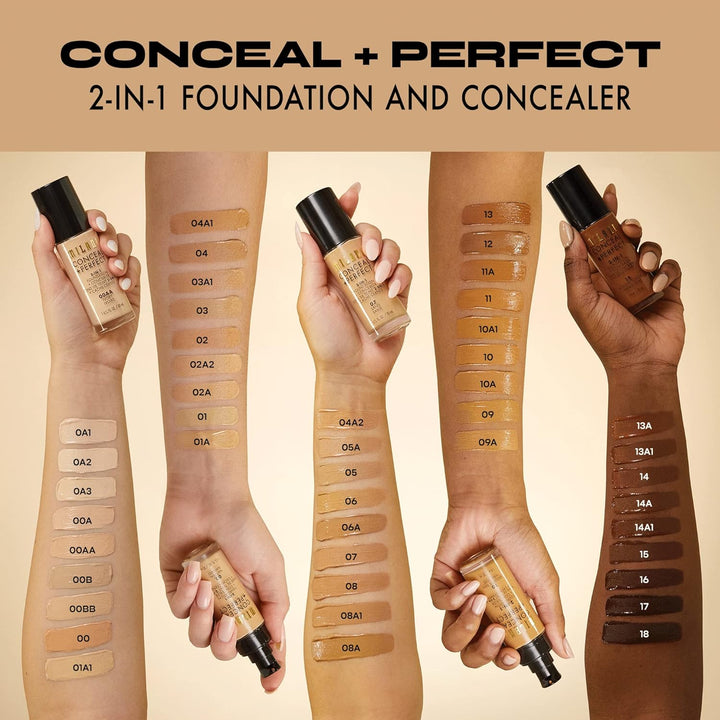 Milani conceal +perfect 2 en 1 foundation+ concealer