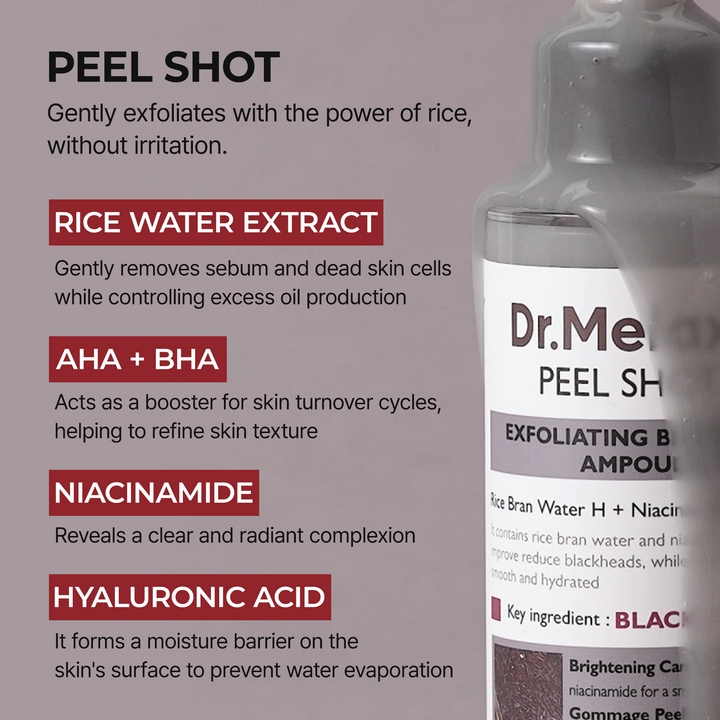 Dr.Melaxin - Peel Shot Exfoliant Black Rice Ampoule