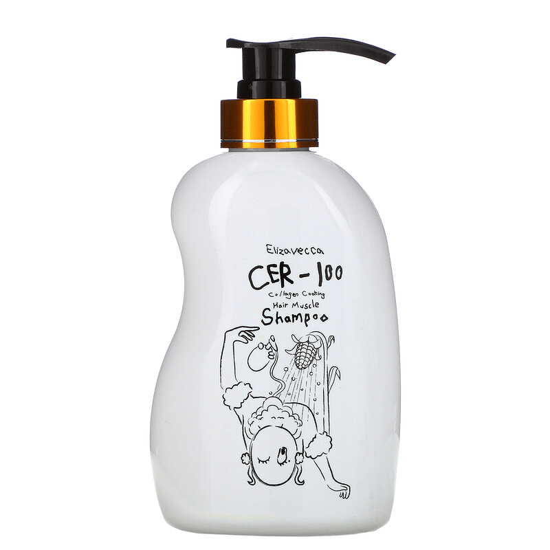 ELIZAVECCA - CER-100 Collagen Coating Hair A+ Muscle Shampoo 500 ML | Shampoo Hidratante