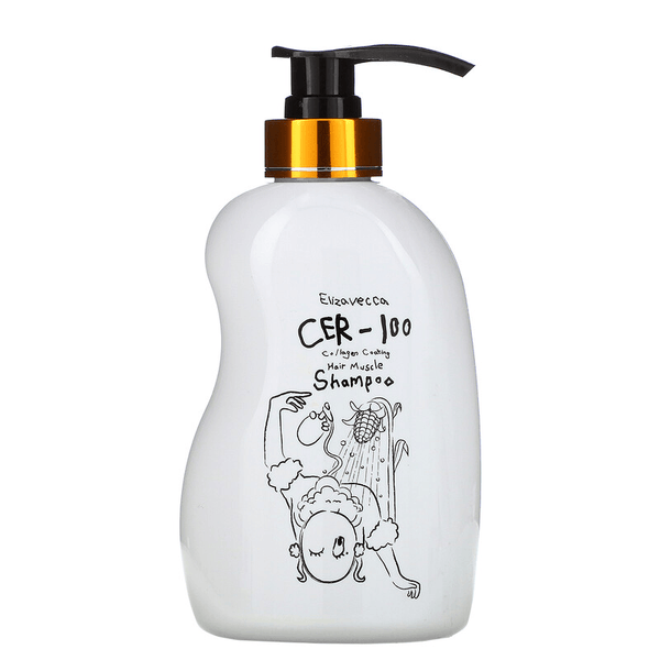 ELIZAVECCA - CER-100 Collagen Coating Hair A+ Muscle Shampoo 500 ML | Shampoo Hidratante