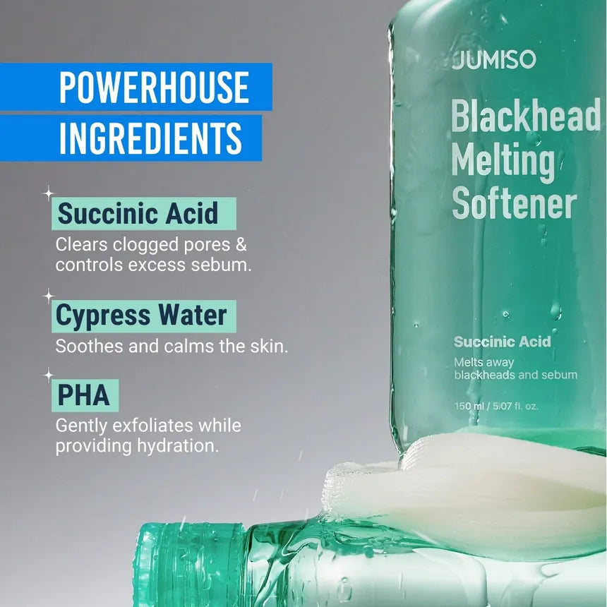 Set JUMISO Blackhead Melting Softener + Pads Coton 2 Pièces - Soin Hydratant, Neuf