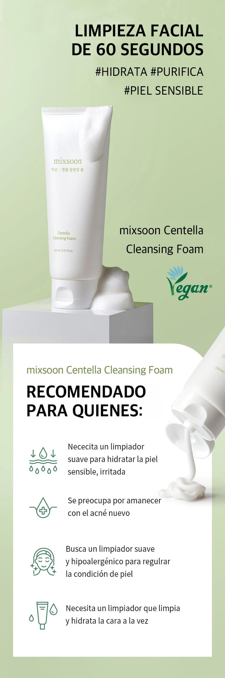 Mixsoon centella cleansing foam
