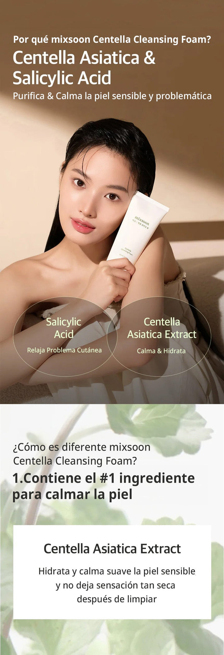 Mixsoon centella cleansing foam