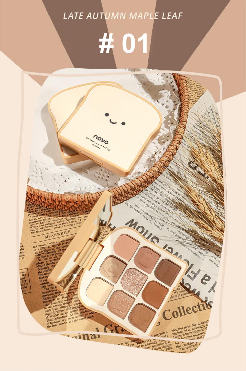 NOVO - 9 Colours Soft Toast Eyeshadow Palette
