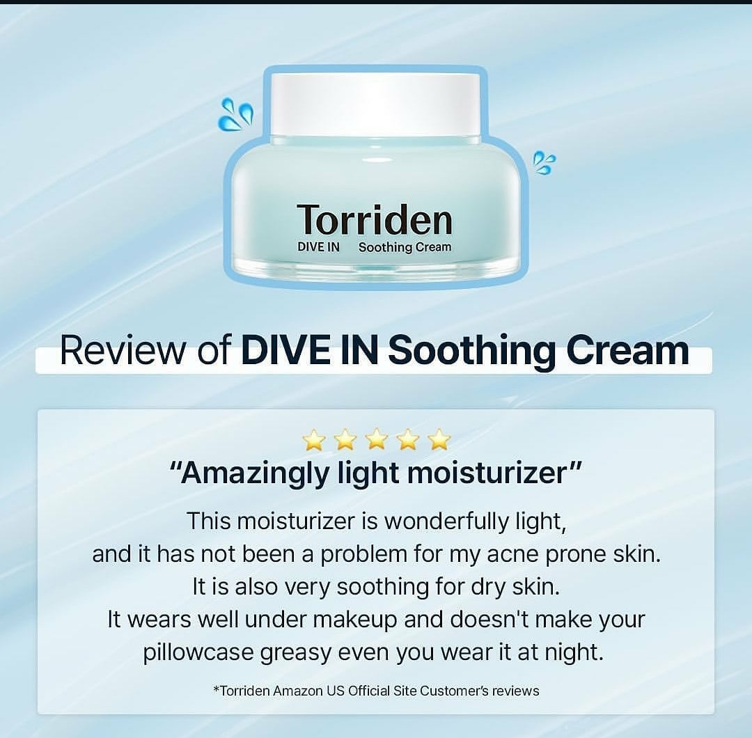 Torriden dive soothing cream