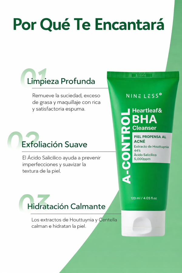 NINELESS - A-Control Heartleaf & BHA Cleanser