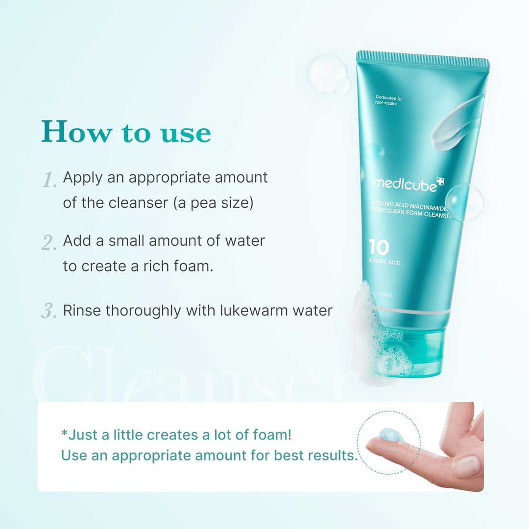 MEDICUBE – Azelaic Acid Niacinamide Deep Clean Foam Cleanser