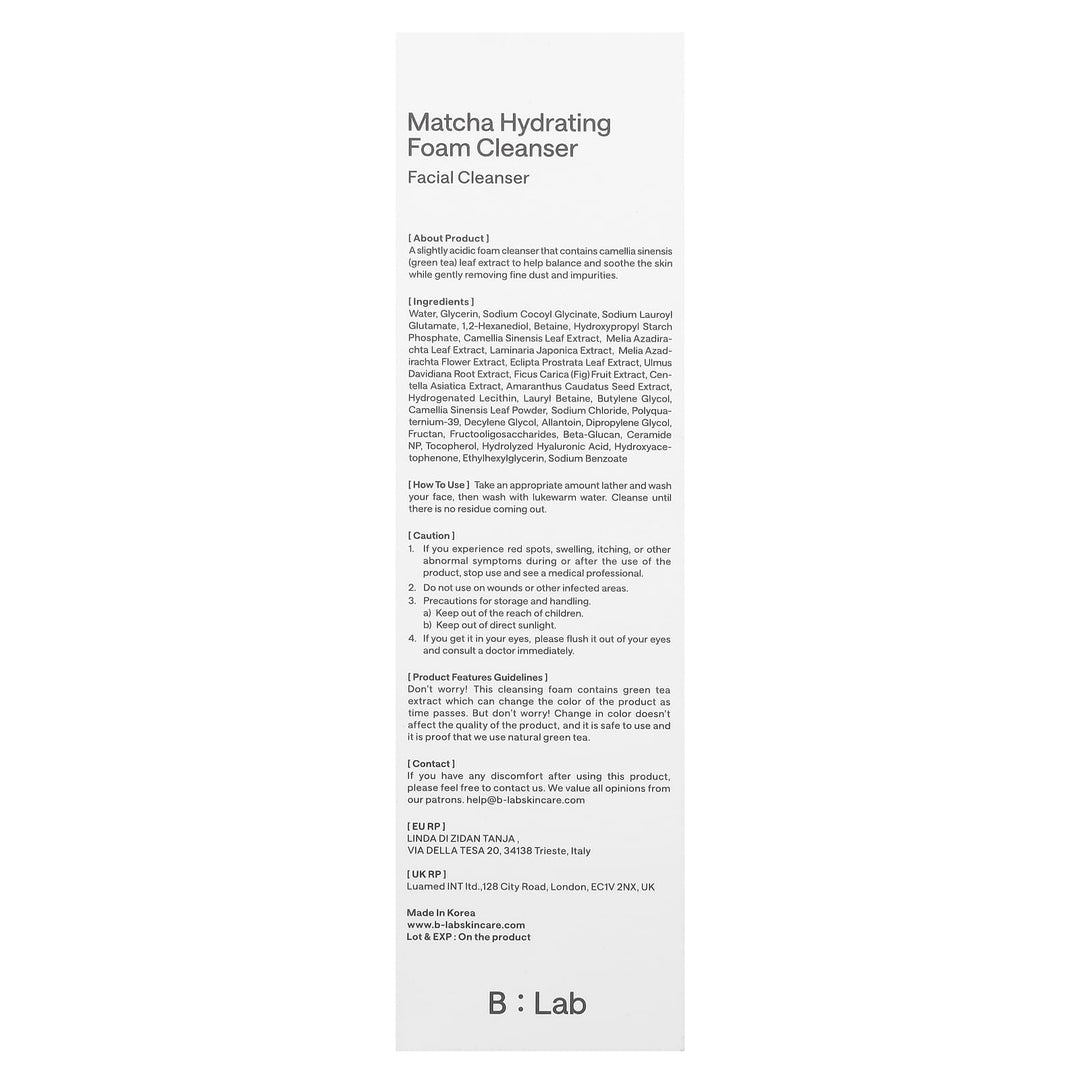 B:Lab Perfect Balance Matcha Hydrating Foam Cleanser (8:2)