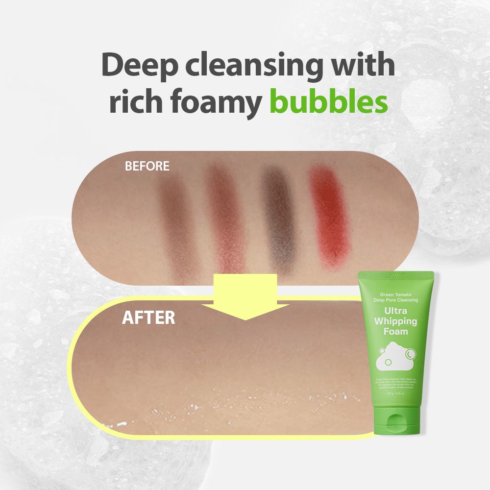 Sungboon editor Green Tomato Deep Pore Cleansing Ultra Whipping Foam