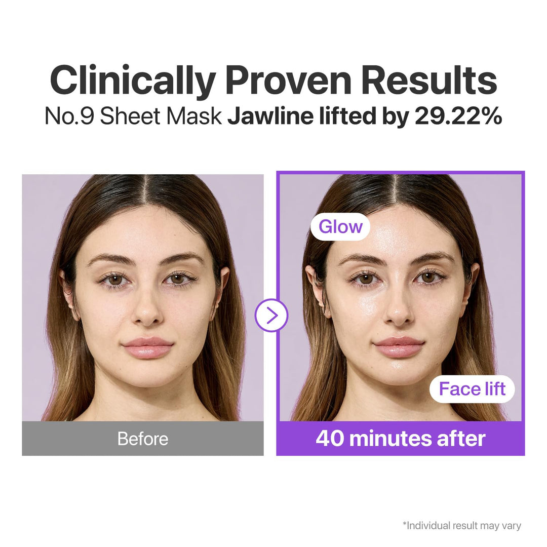 Numbuzin No.9 NMN BIO Lifting-sil Essence set(No.9 Full Face pack+Fabric Lifting Brand)