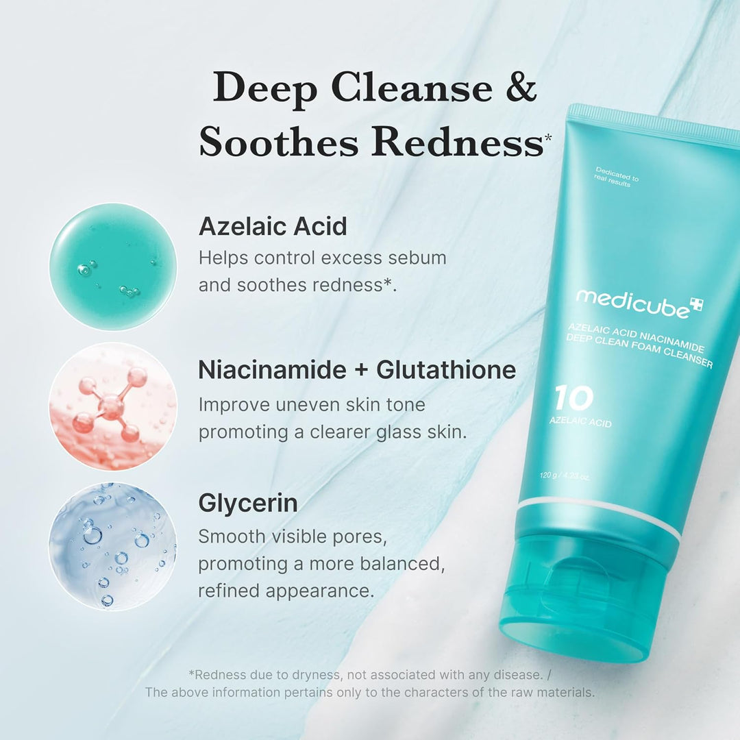 MEDICUBE – Azelaic Acid Niacinamide Deep Clean Foam Cleanser