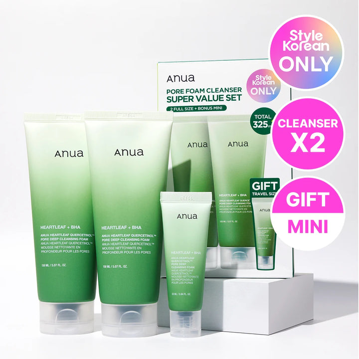 Anua Heartleaf Pore Cleansing Foam Double Set