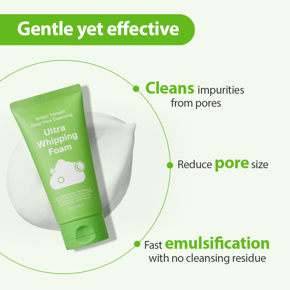 Sungboon editor Green Tomato Deep Pore Cleansing Ultra Whipping Foam