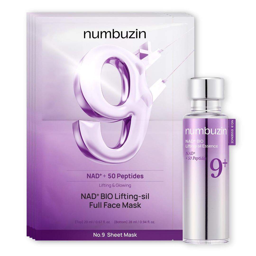 Numbuzin No.9 NMN BIO Lifting-sil Essence set(No.9 Full Face pack+Fabric Lifting Brand)