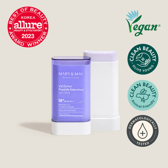 Mary & May Vegan Peptide Bakuchiol Sun Stick SPF50+ PA++++ 18g