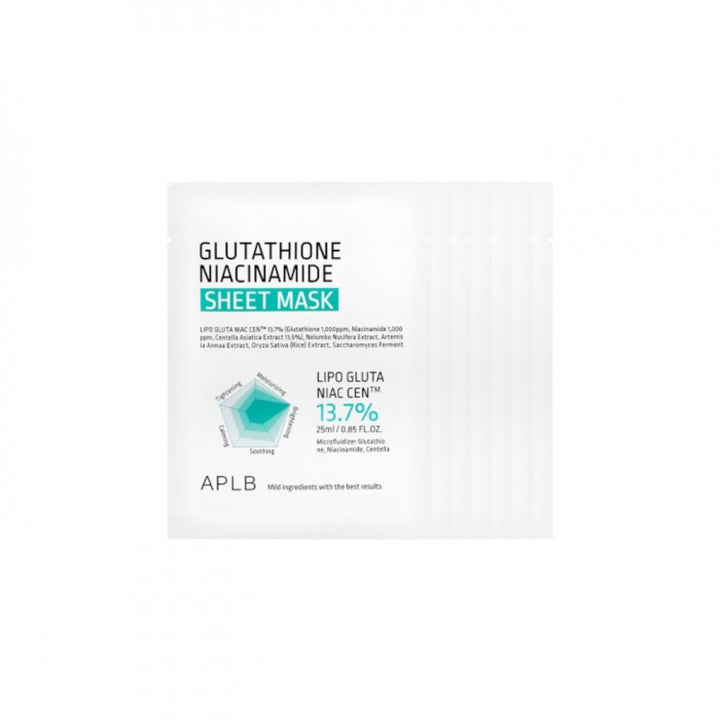 APLB - Glutathione Niacinamide Sheet Mask - 25ml unidad